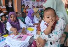 Ratusan Anak Ramaikan Posyandu TMMD 128 Gresik