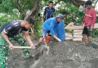 Kejar Target Pembangunan, TMMD Gresik Masyarakat Gotong Royong Bangun Bak Tandon Irpom 